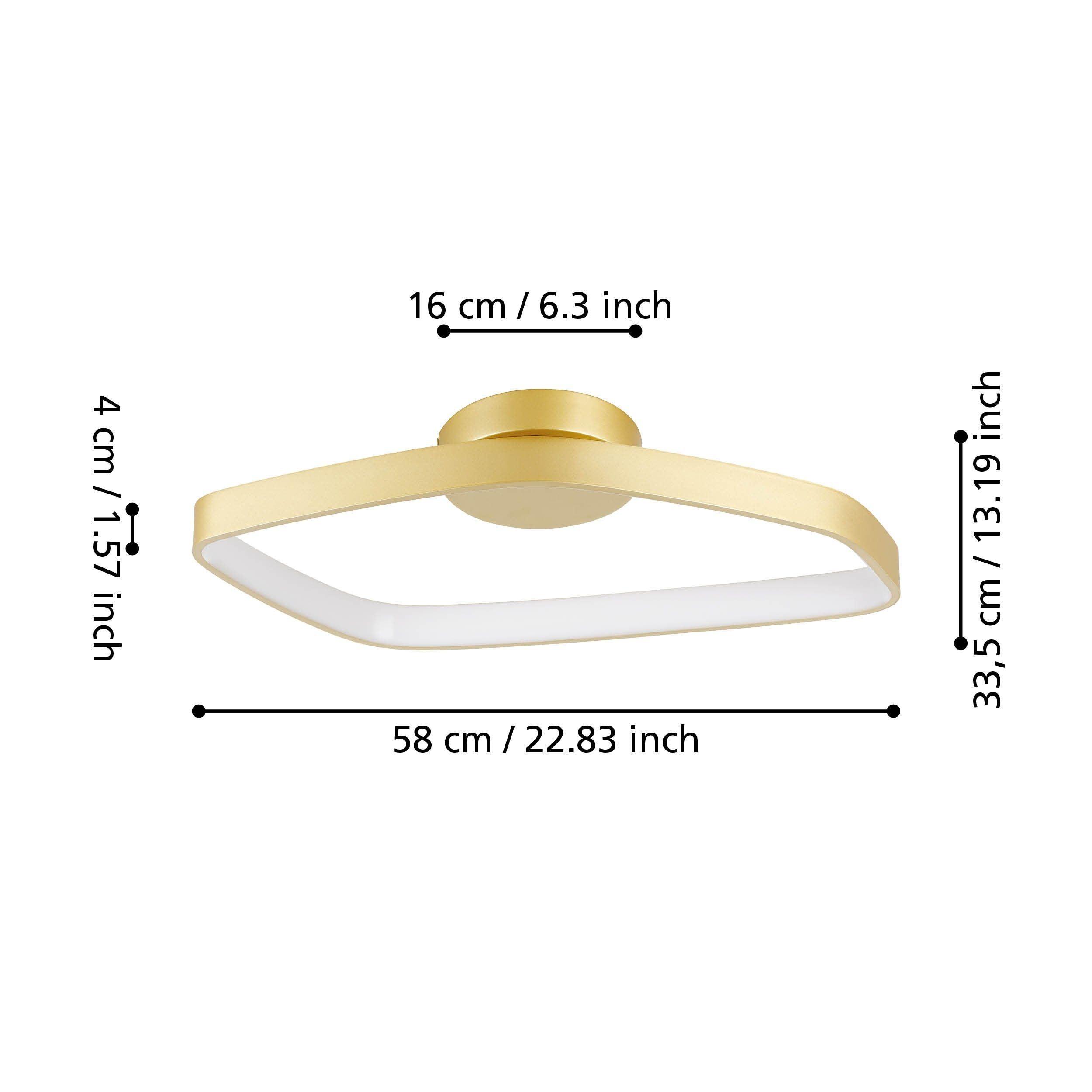 Eglo Vallerosa LED Brass Flush Ceiling Light