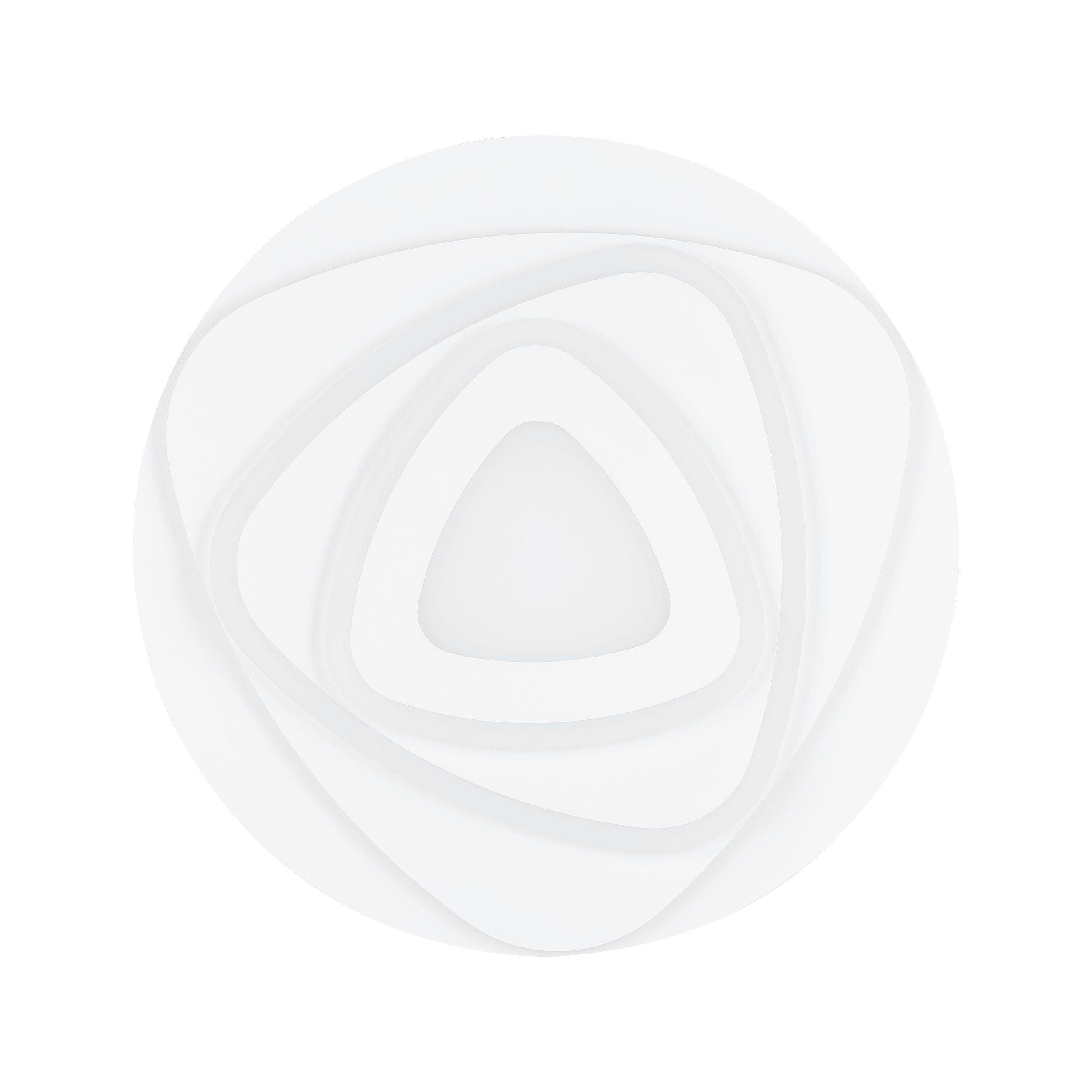eglo palagiano led white round satin finish ceiling flush 38cm Hallway Lighting Close up