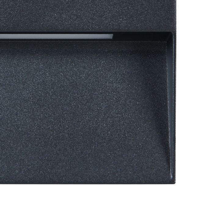 eglo maruggio black square led outdoor wall light ip65 kitchen lighting 