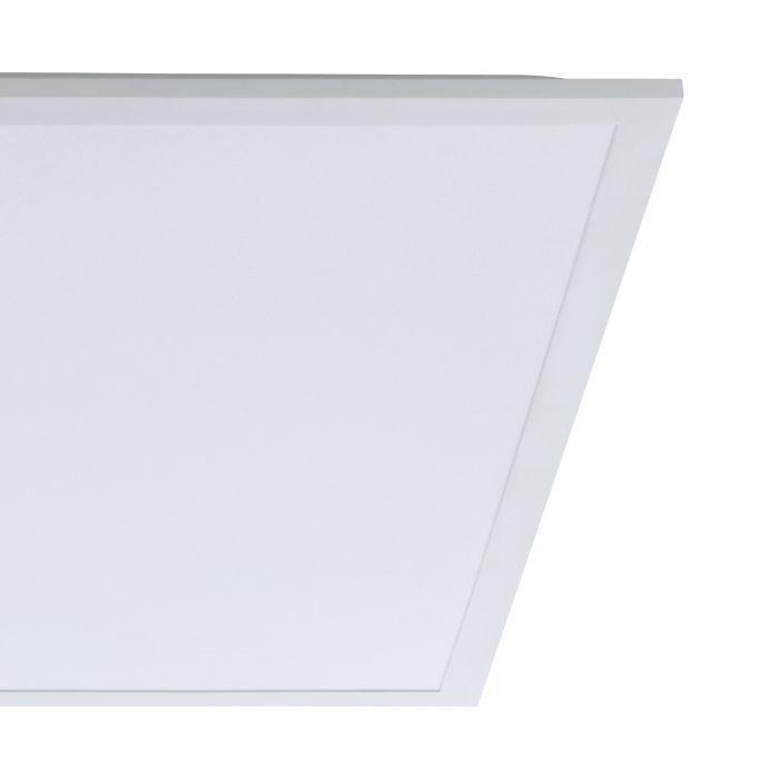 eglo rabassa white led panel flush ceiling light 59 5cm living room close up