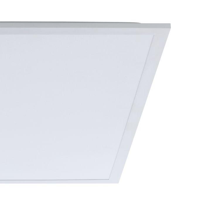 eglo rabassa white led panel ceiling light 62cm living room close up