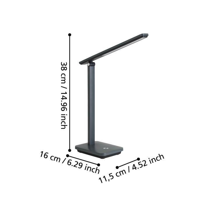 eglo iniesta led black touch desk lamp kitchen lighting 