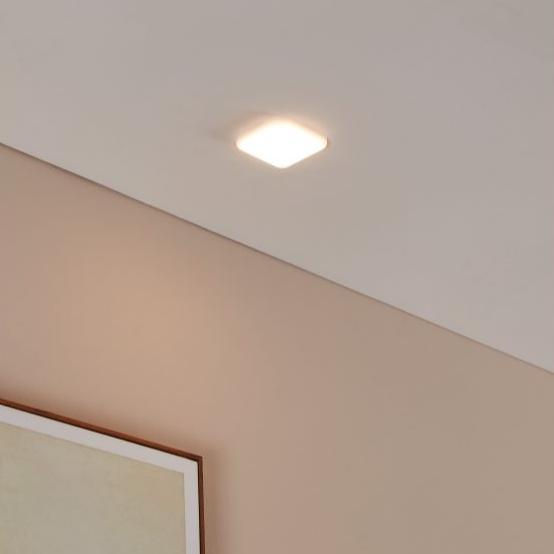eglo rapita square white led recessed ceiling light