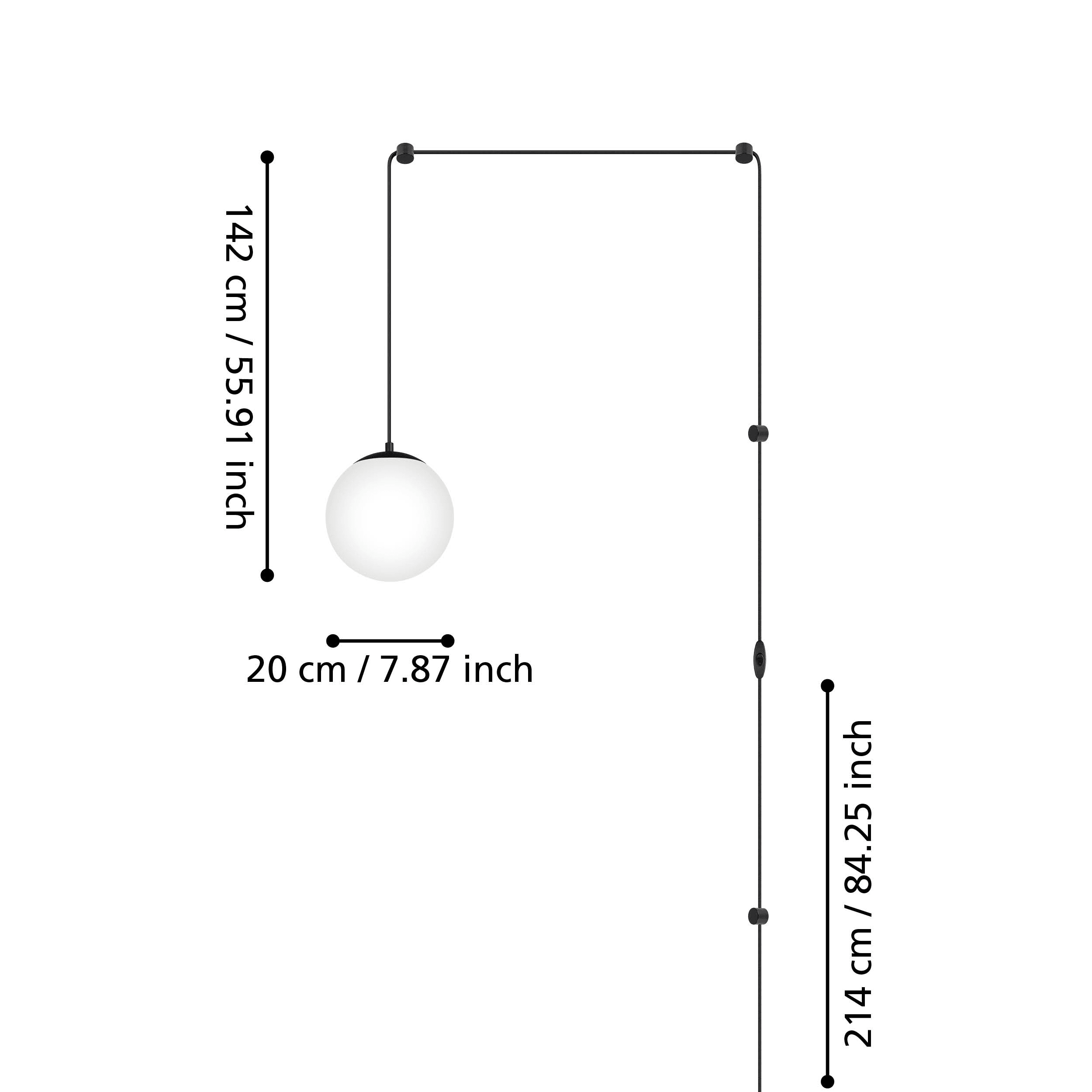 eglo rondo 3 spherical opal white ceiling pendant living room close up