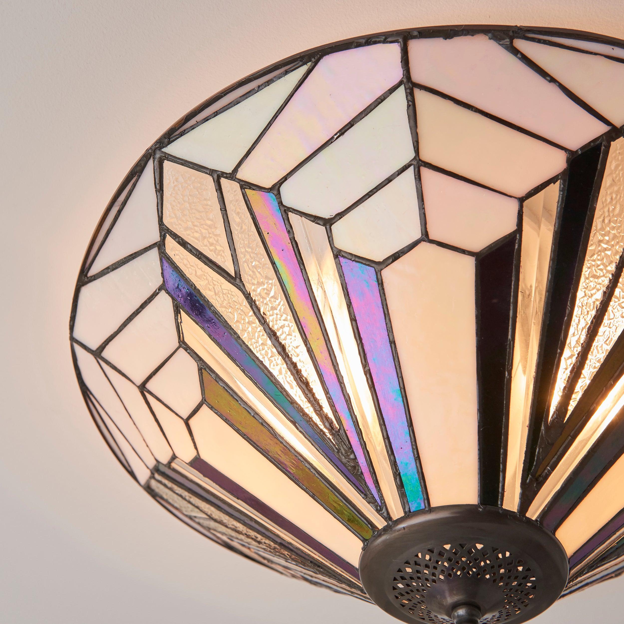 Buy Interiors 1900 Astoria 40cm Tiffany Flush Ceiling Light