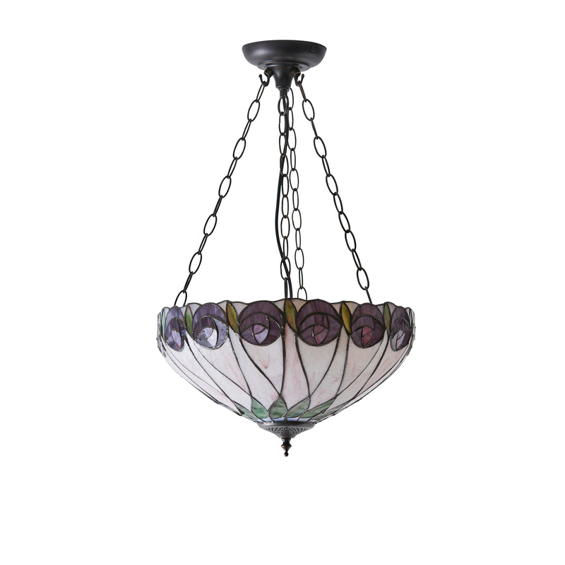 Hutchinson Large Inverted Tiffany Ceiling Light