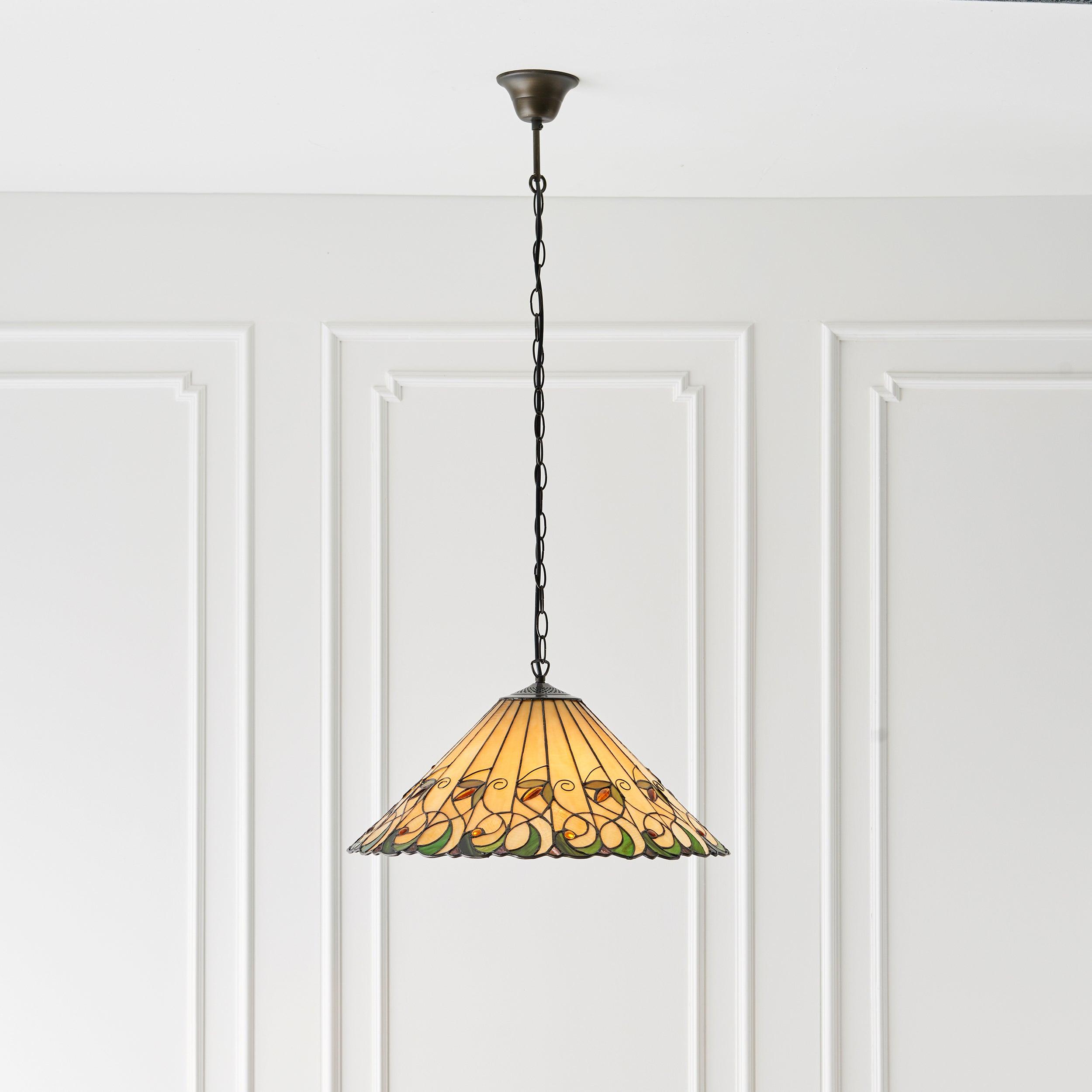 Interiors 1900 Jamelia Small Tiffany Pendant Light