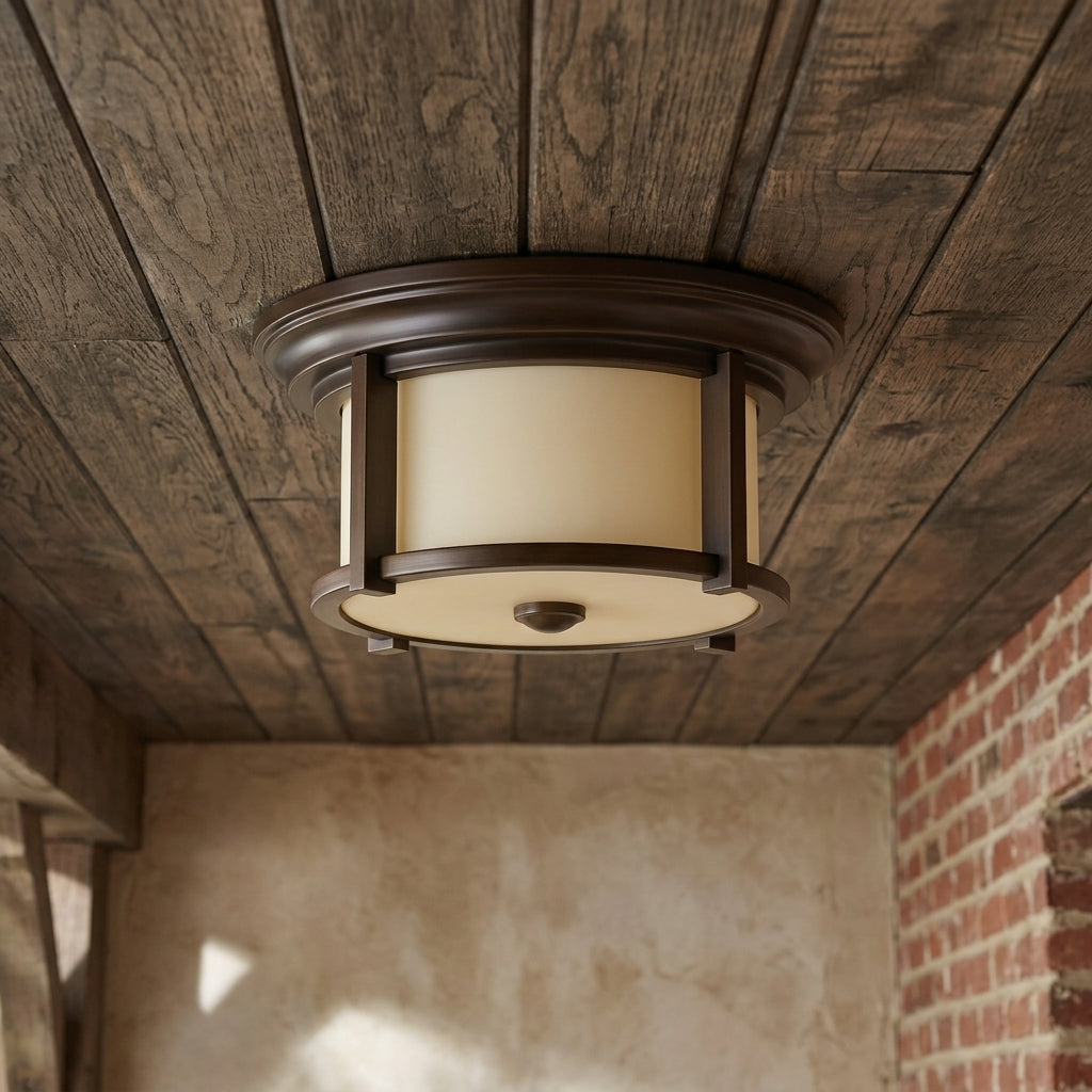 Feiss Merrill Heritage Bronze Outdoor Porch Ceiling  Lantern