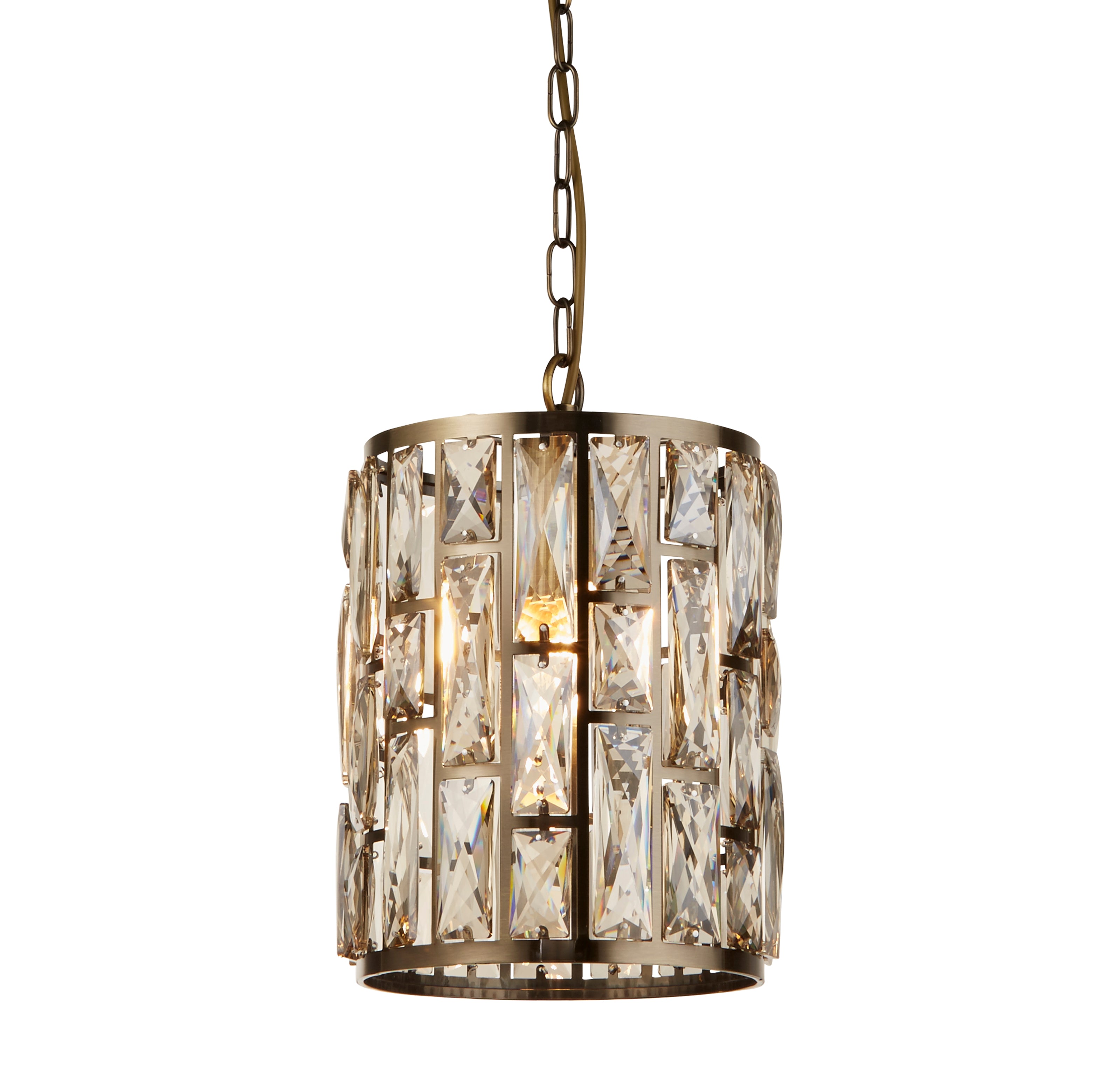 Searchlight Bijou Brass & Champagne Glass Pendant