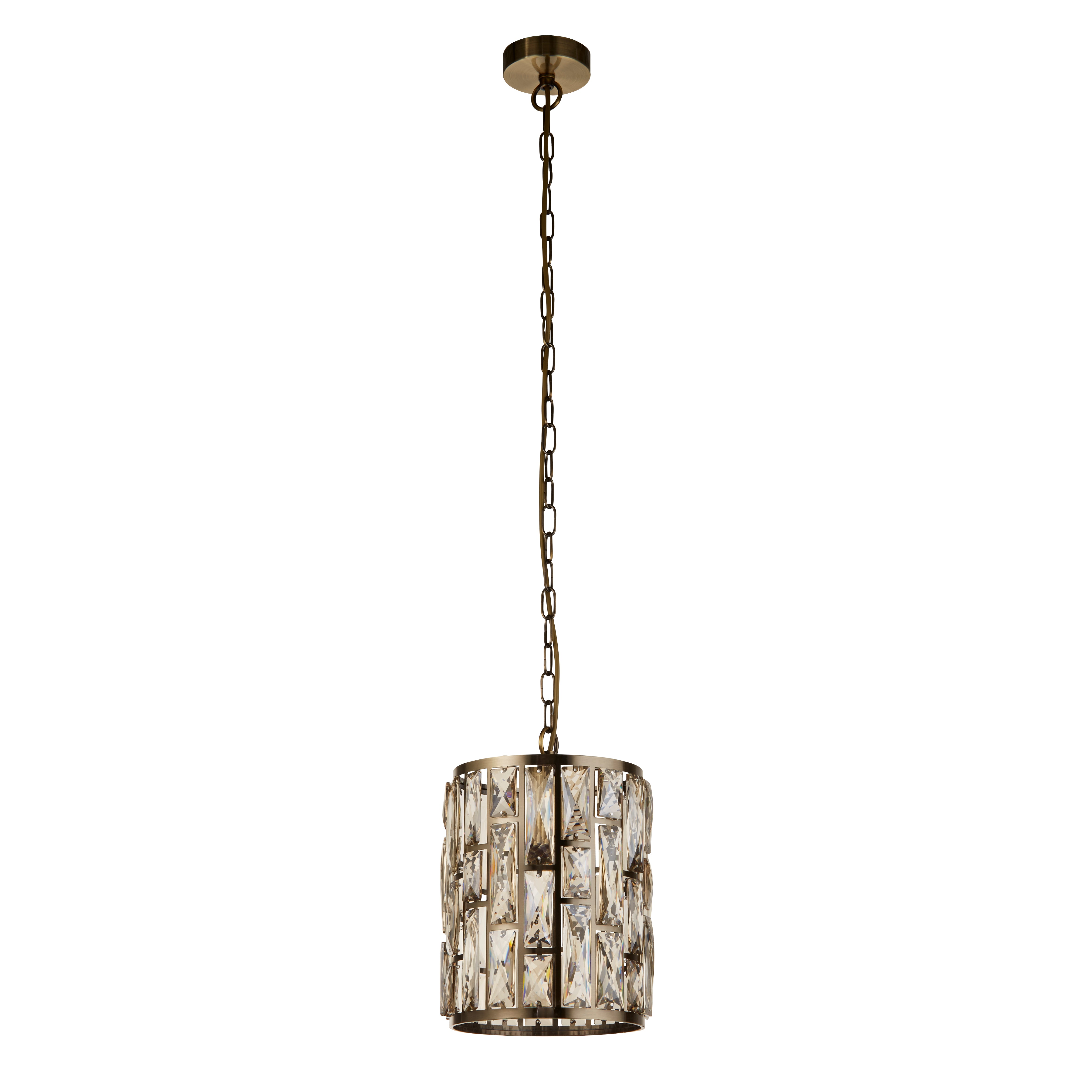 Searchlight Bijou Brass & Champagne Glass Pendant