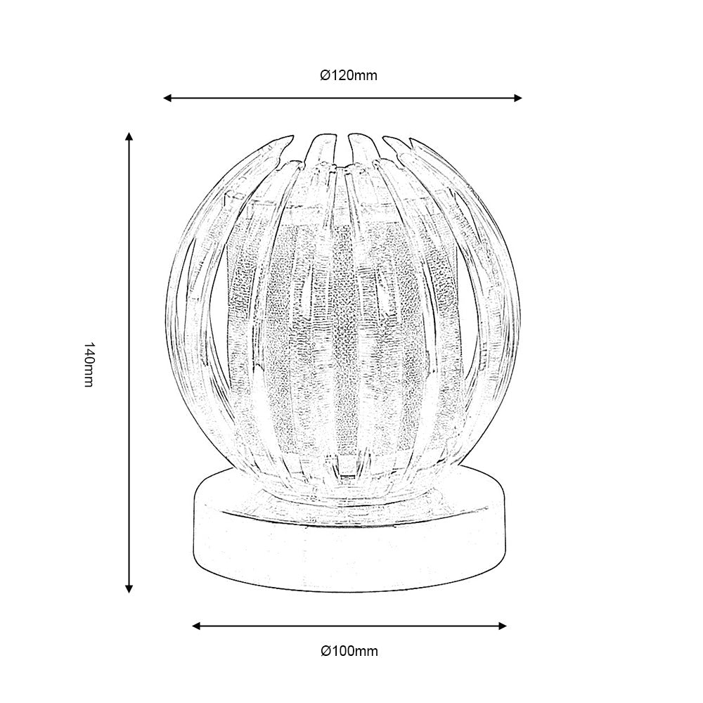 Oaks Shimna Clear Acrylic Table Lamp