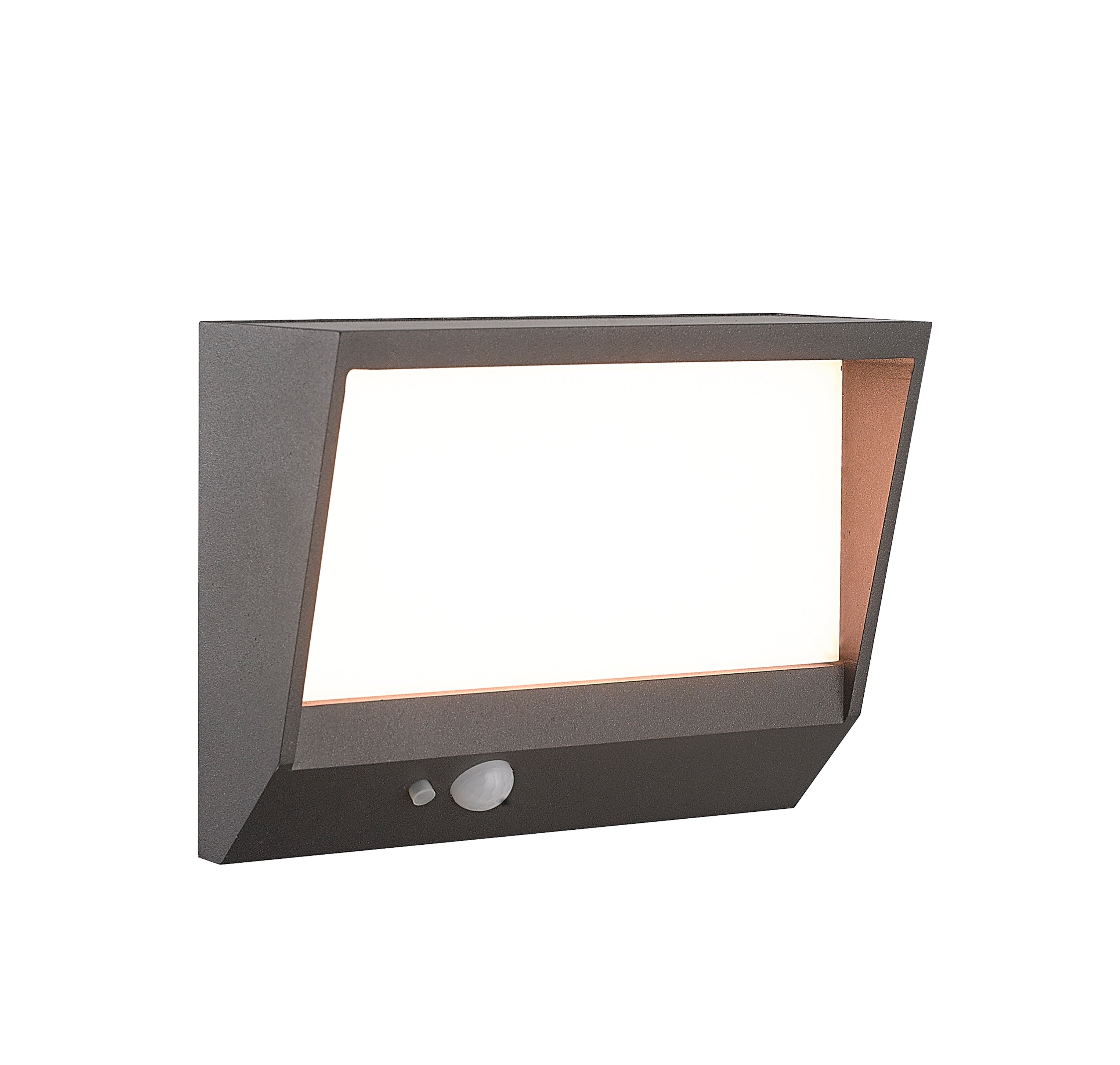 Searchlight Solar Black LED Outdoor Wall Light - 14cm