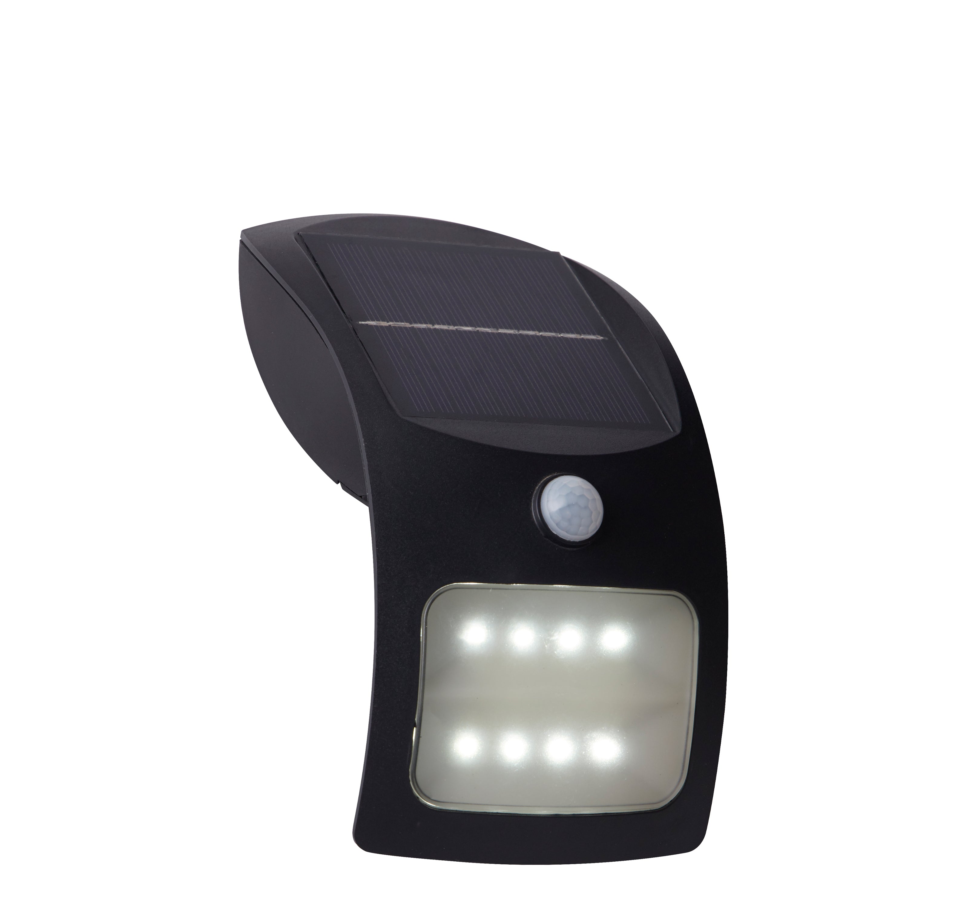 Searchlight Solar Black LED PIR Outdoor Wall Light