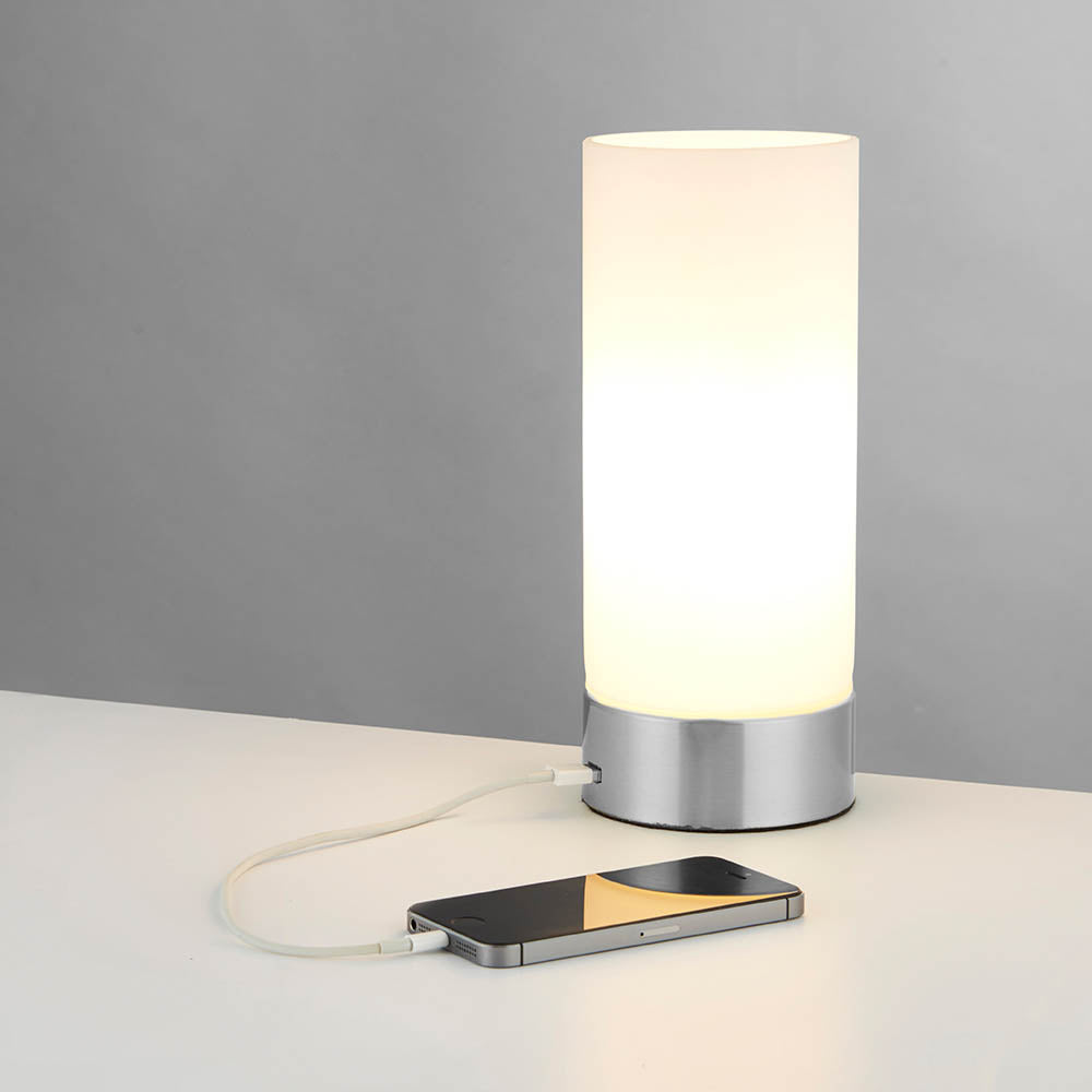 Endon Dara 1 Light Nickel Table Lamp