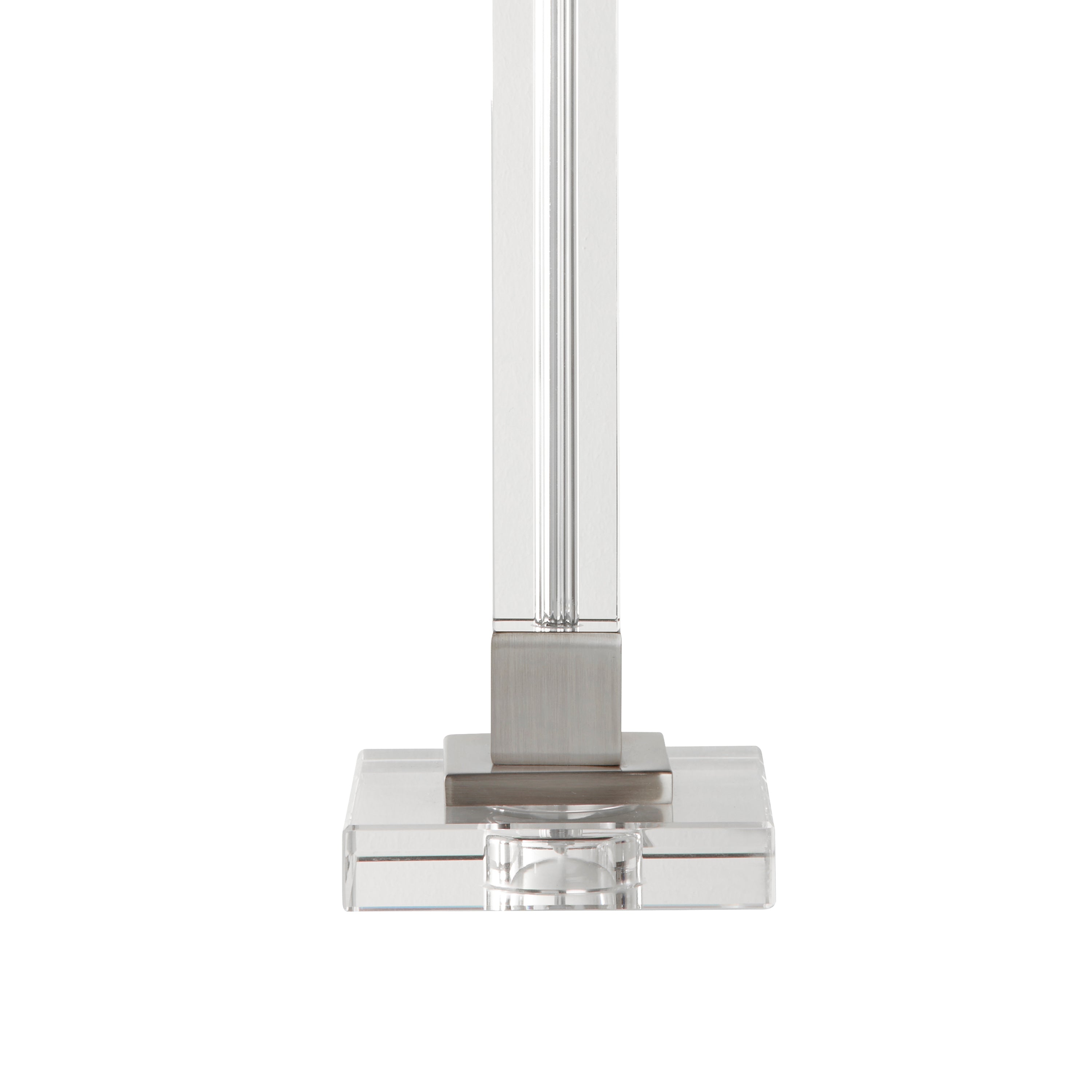 Base Only Scarborough Table Lamp, Satin Nickel Metal&Crystal