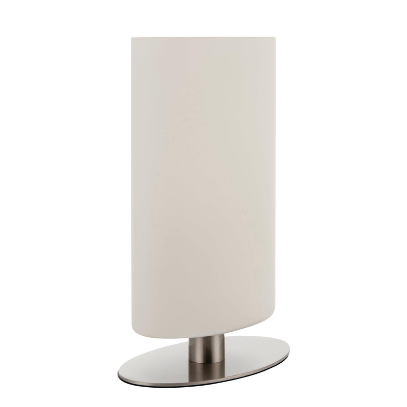 Endon Palmer 1 Light Nickel Table Lamp - Opal Glass Shade 68492 - Unlit