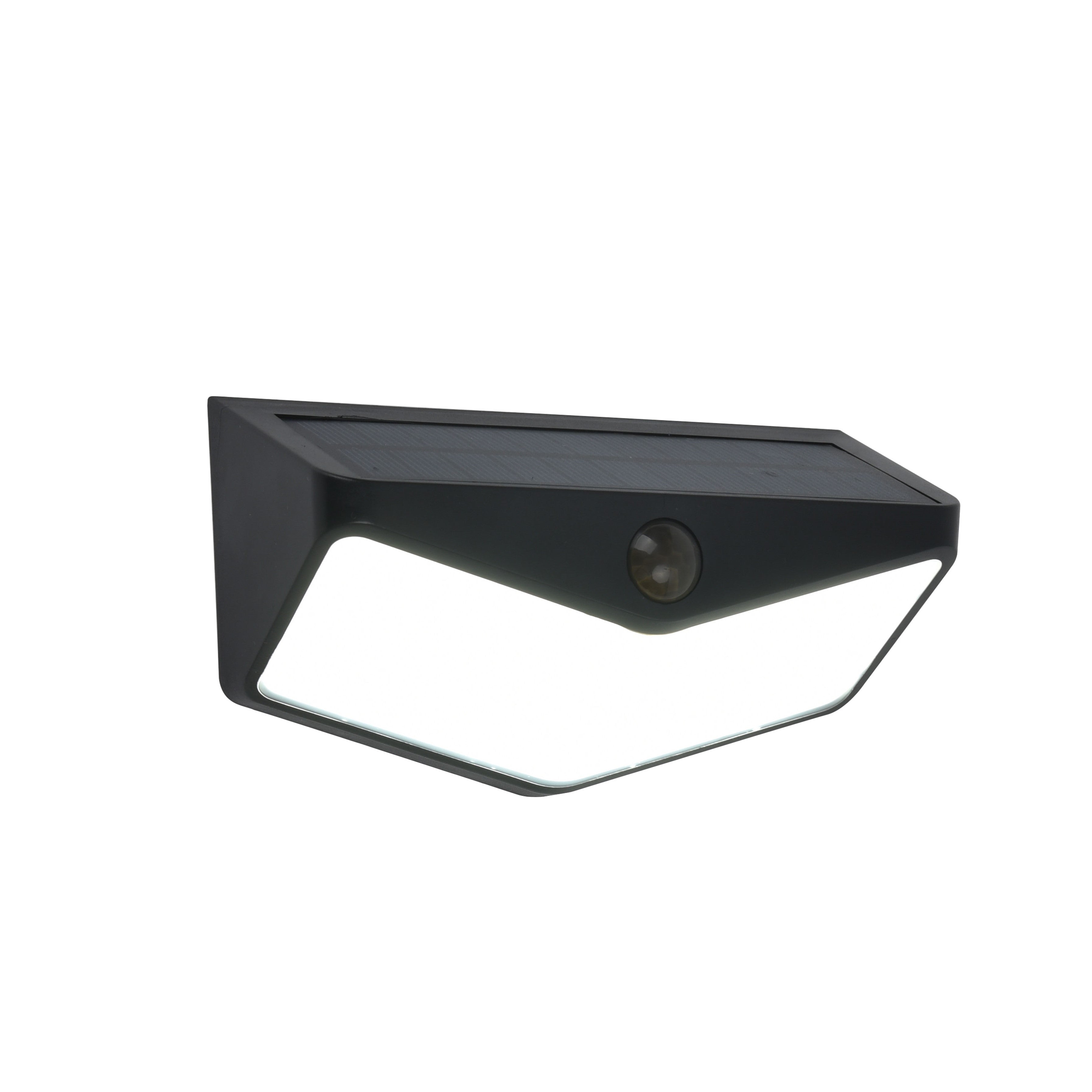 Lutec Wings PIR Outdoor LED Solar Wall Light - Black