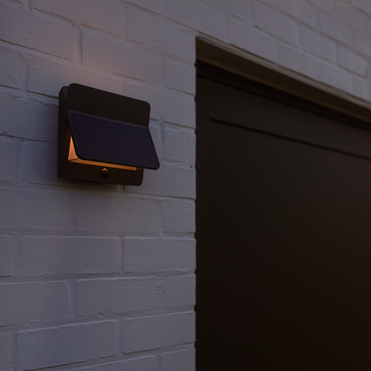 Lutec Aleta PIR Outdoor LED Solar Up & Down Wall Light - Dark Grey
