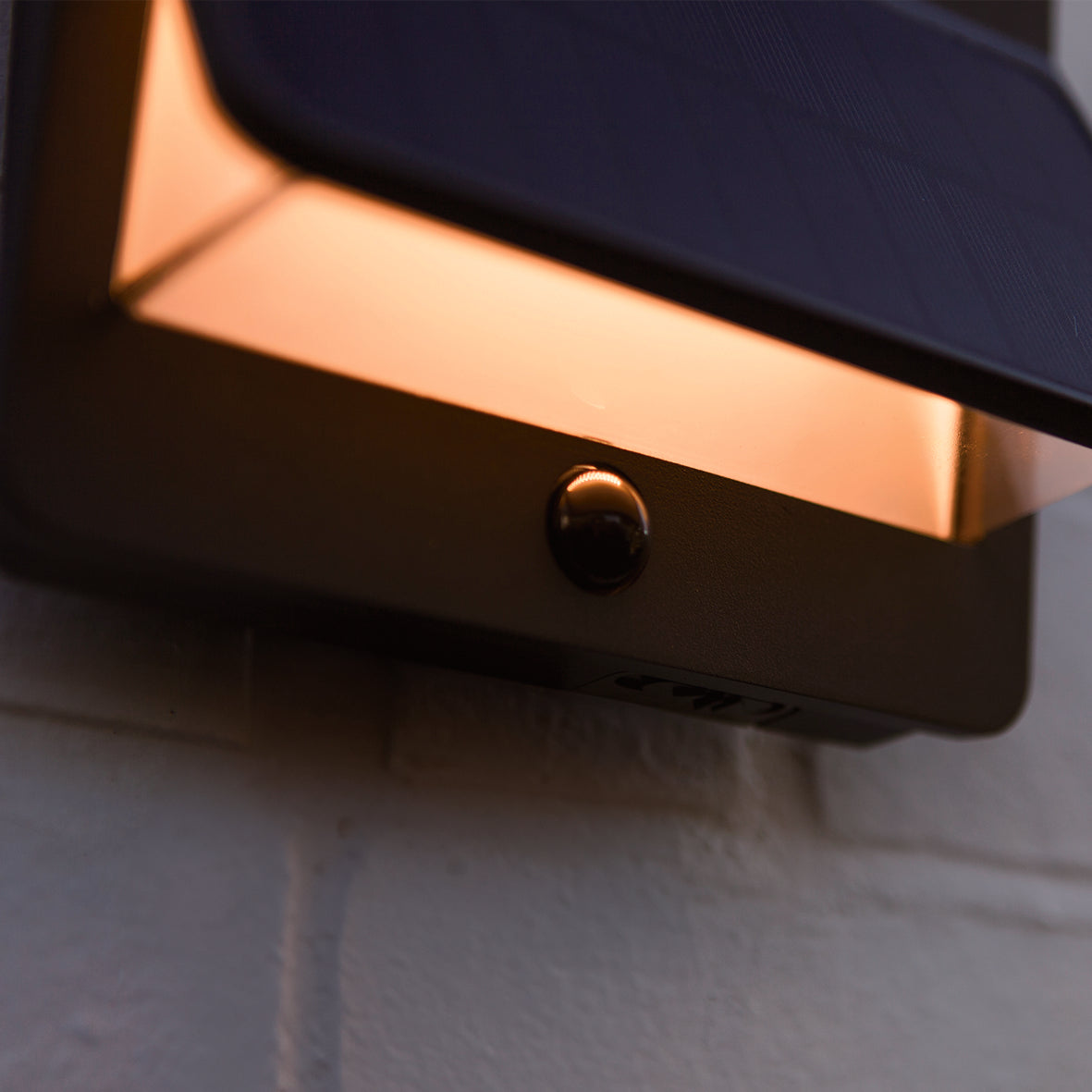 Lutec Aleta PIR Outdoor LED Solar Up & Down Wall Light - Dark Grey