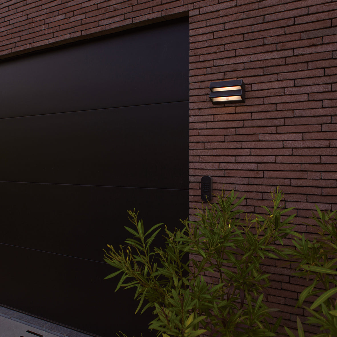 Lutec Barlo PIR Outdoor LED Solar Wall Light - Dark Grey
