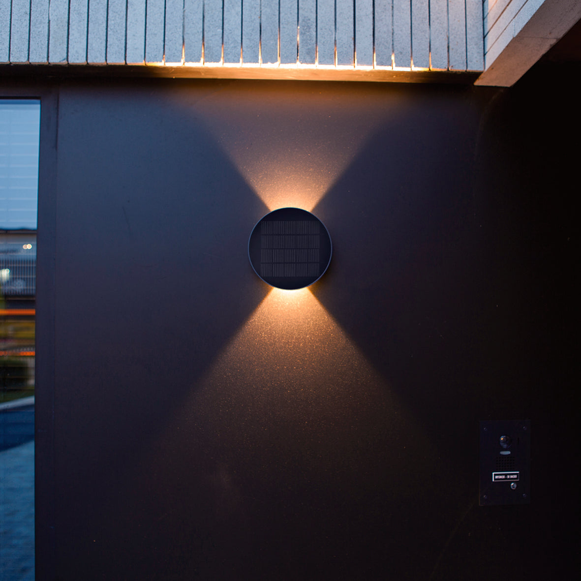 Lutec Belka LED Solar Grey Wall Light