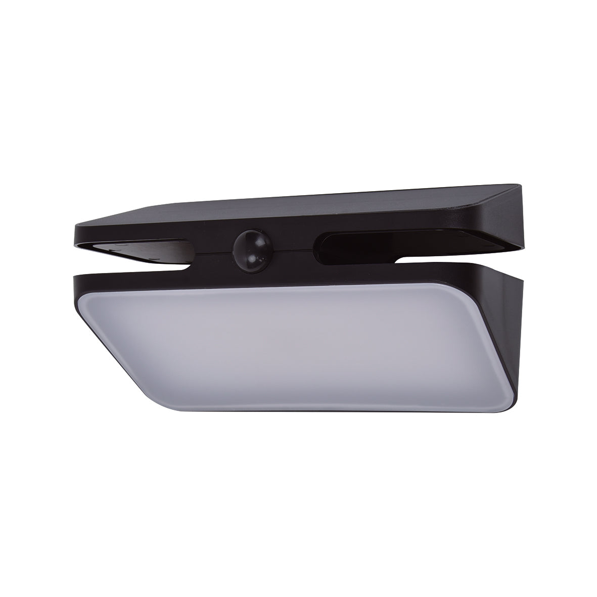 Lutec Aero PIR Outdoor LED Solar Wall Light - Black