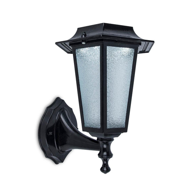 Lutec Mirri Solar LED Lantern Wall Light - Black 6937501012