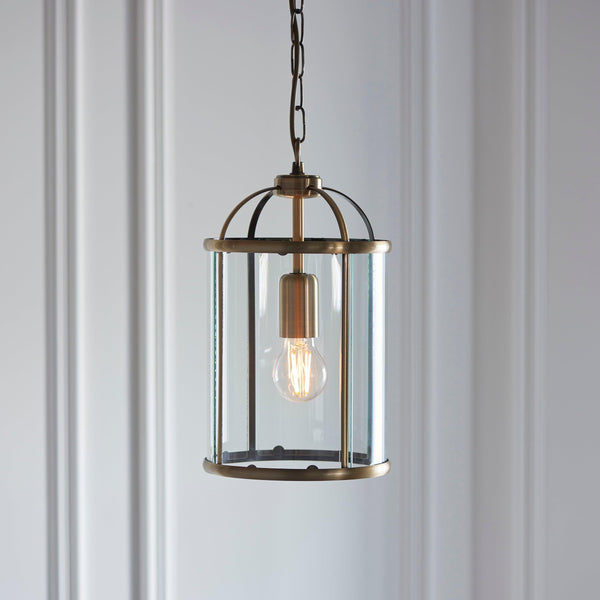 Endon Lambeth Brass Ceiling Lantern 1 Light
