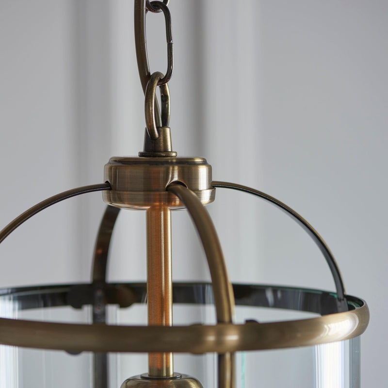 Endon Lambeth Brass Ceiling Lantern 1 Light 69454 - Metal work detail