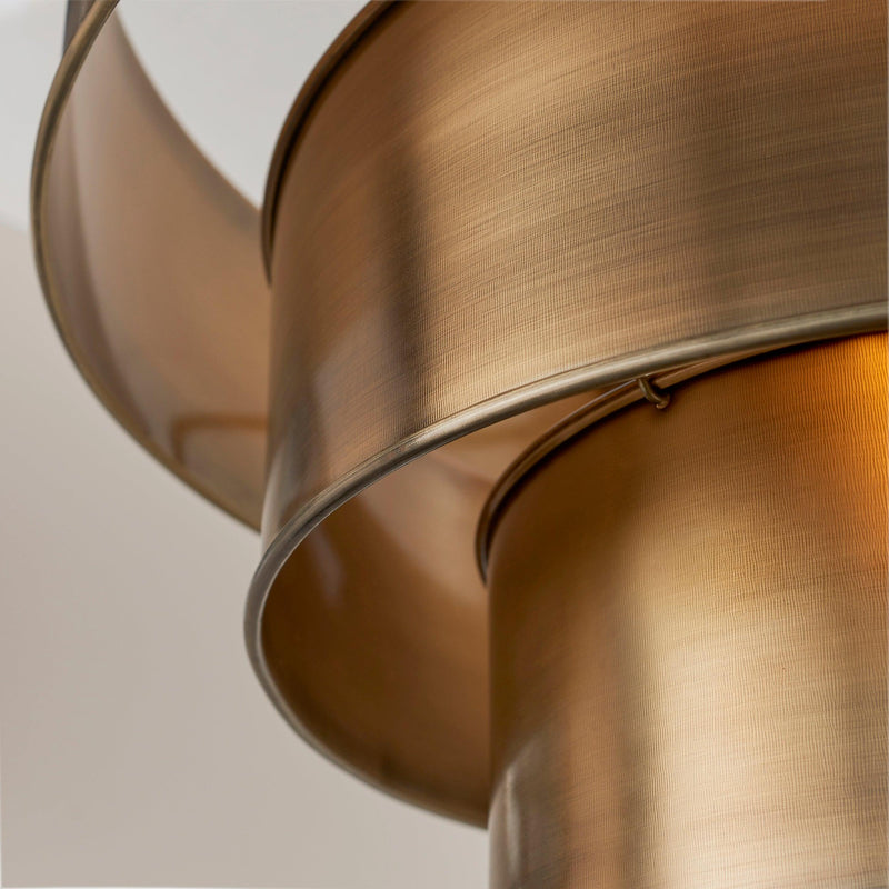 Endon Morad 1 Light Aged Brass Pendant Ceiling Light - Shade Detail Close-up