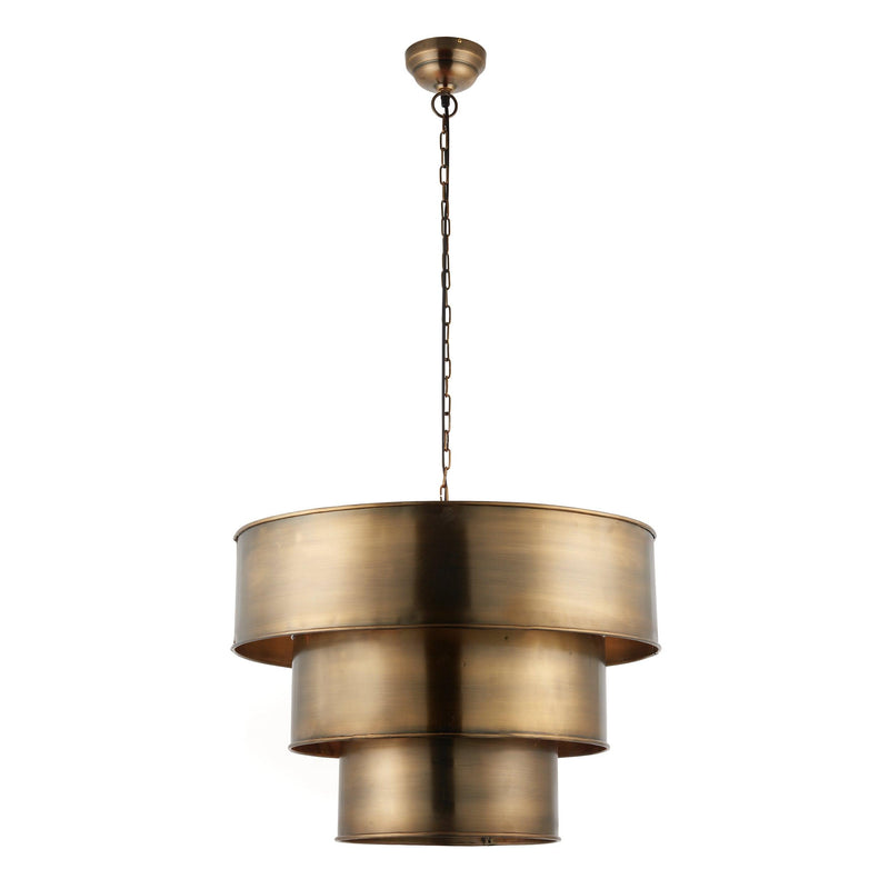 Endon Morad 1 Light Aged Brass Pendant Ceiling Light - Unlit