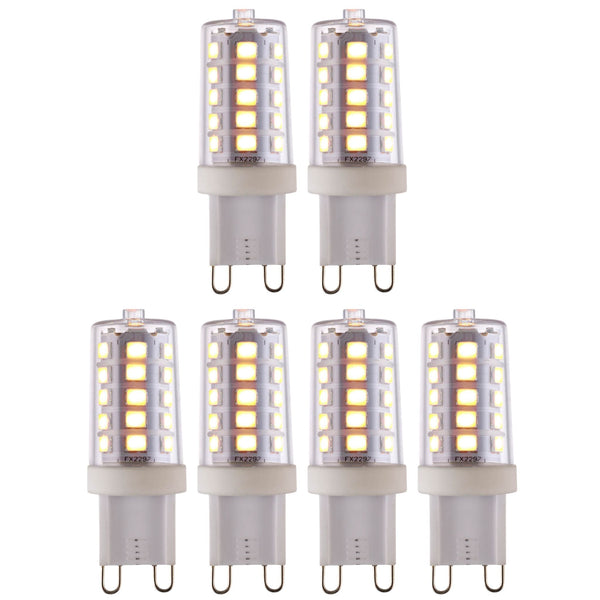 6 X G9 LED SMD Dimmable Light Bulb 3.7W Warm White