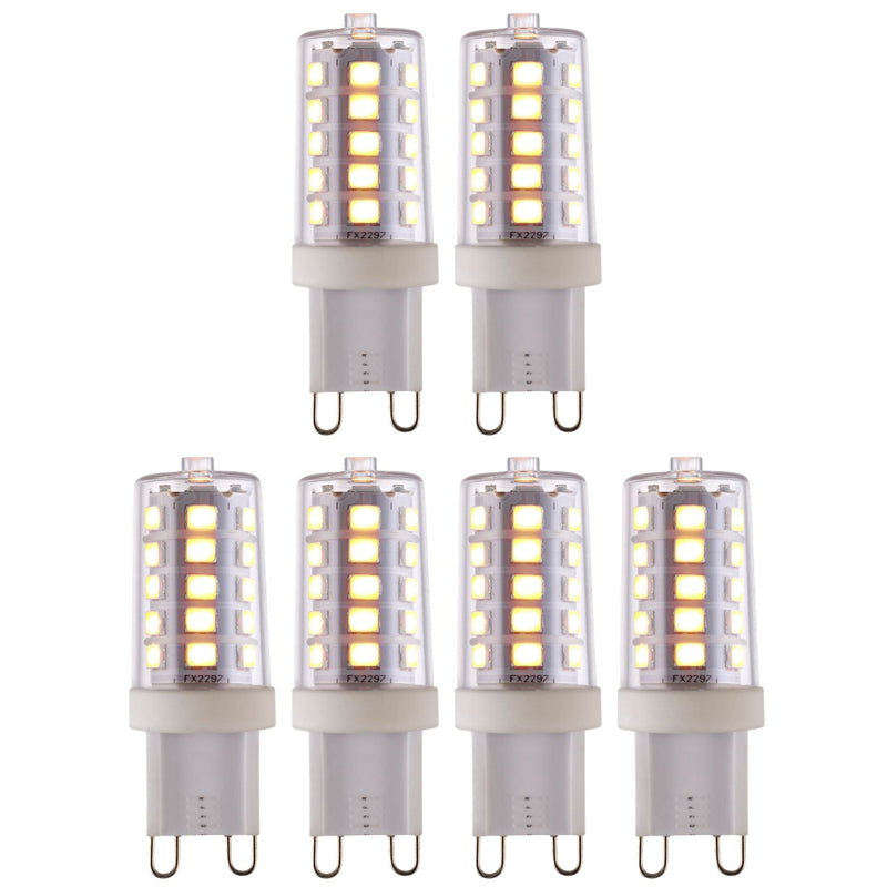 6 X G9 LED SMD Dimmable Light Bulb 3.7W Warm White