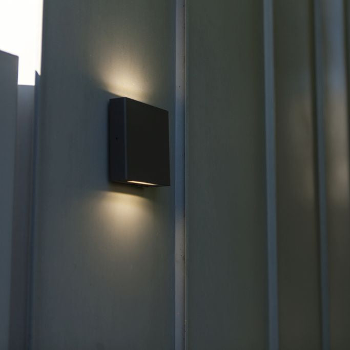 Lutec Pili Outdoor LED Up & Down Wall Light - Grey