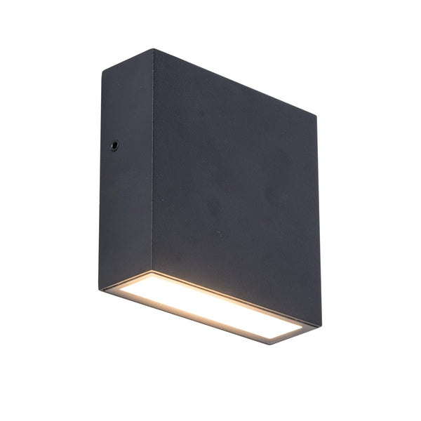 Lutec Gemini XF Black LED Outdoor Wall Light 5104002012