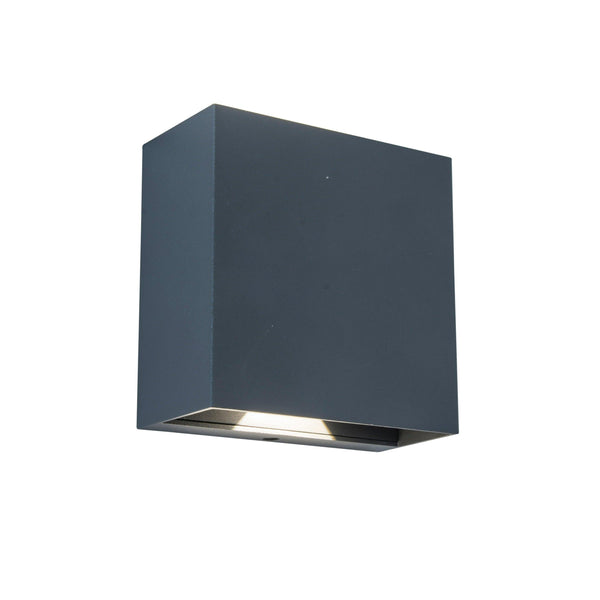 Lutec Gemini Beams Outdoor LED Wall Light In Dark Grey 5104005118