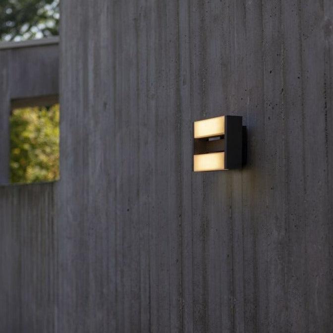 Lutec Conroy Grey Outdoor LED Wall Light - 2 Lamps 5107001118 outside wall