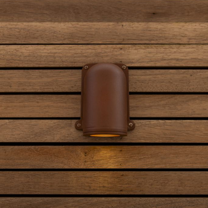 Lutec Ancor Outdoor Wall Light – Matt Rust