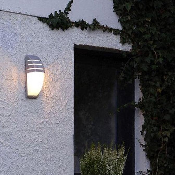 Lutec City Outdoor Wall Light - Dark Grey 5183601118 fixed to an outdoor wall