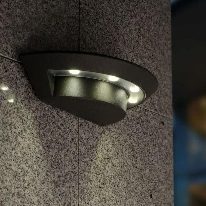 Lutec Ghost Outdoor LED Wall Light In Dark Grey