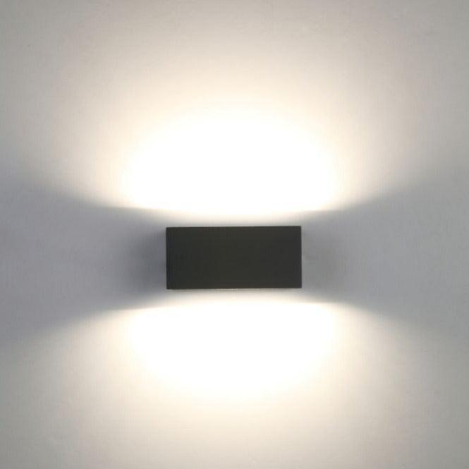 Lutec Gemini Outdoor LED Brick Wall Light In Dark Grey 5189113118 detail 1