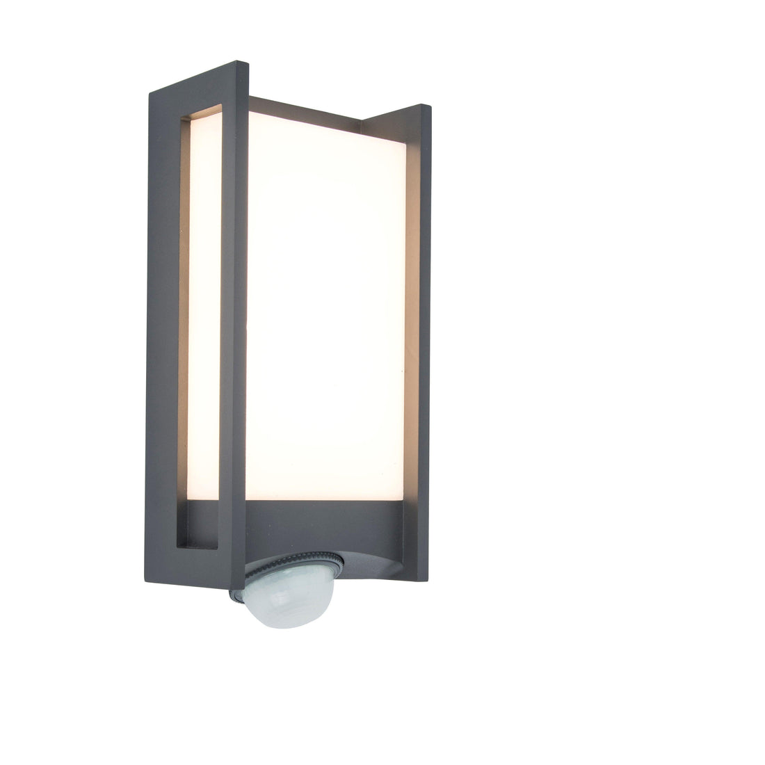 LUTEC 2-Light Dark Grey Outdoor Hardwired Wall Lantern Sconce