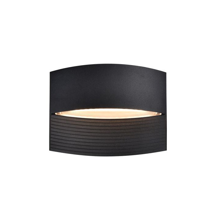 Lutec Lotus LED Outdoor Wall Light – Matt Black