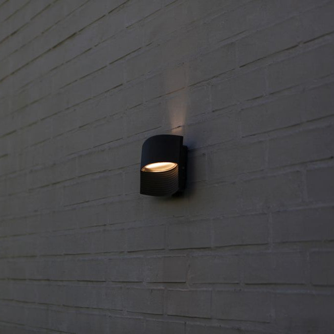 Lutec Lotus LED Outdoor Wall Light – Matt Black