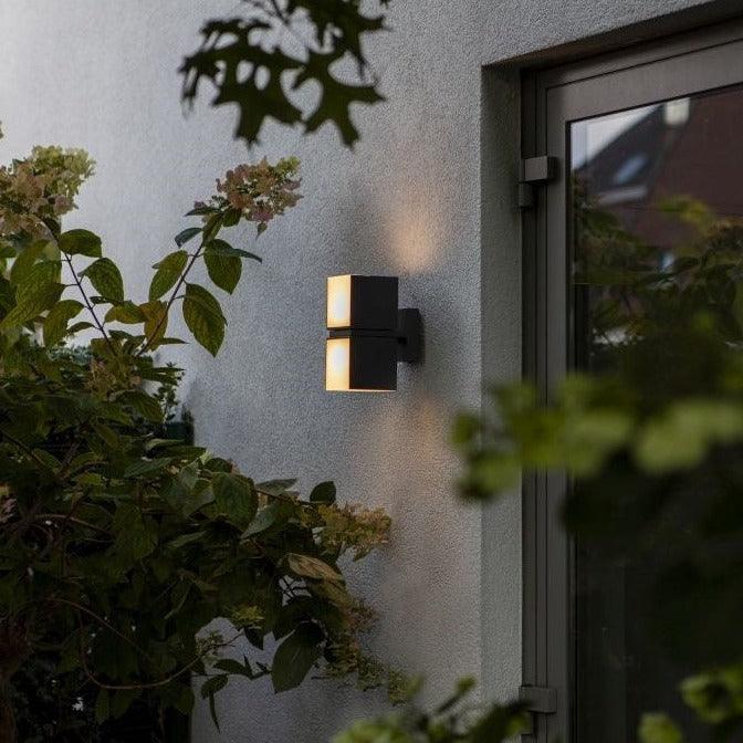 Lutec Cuba Adjustable Outdoor LED Wall Light In Matt Black-WAREHOUSE-40-200326