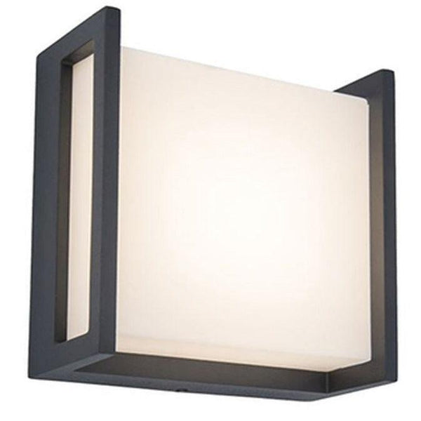 Lutec Qubo Outdoor Integrated LED Wall Light - Grey 5195401118