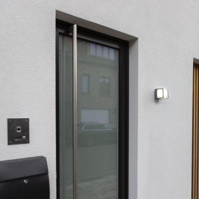 Lutec Dobblo LED Outdoor Wall Light In Charcoal Grey-WAREHOUSE-40-200326