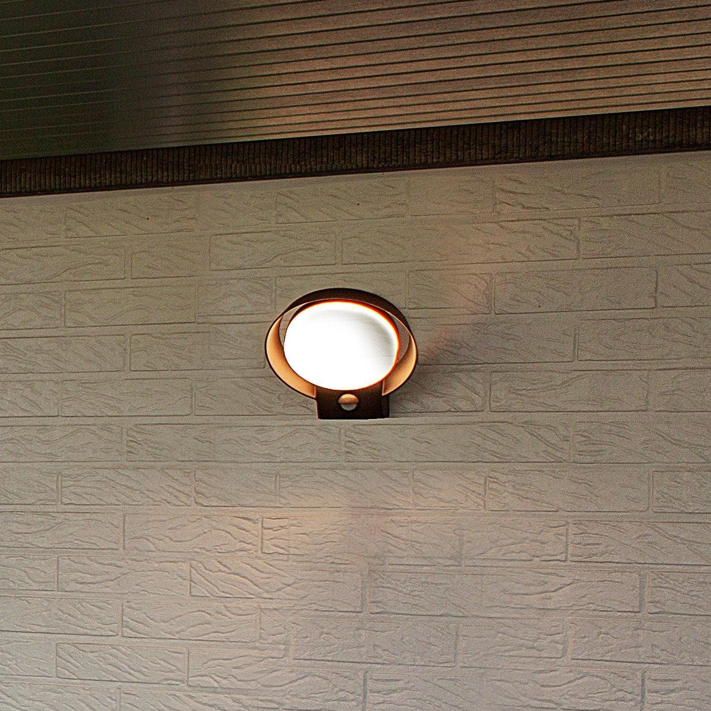 Lutec Polo Grey Outdoor LED Wall Light With PIR Sensor