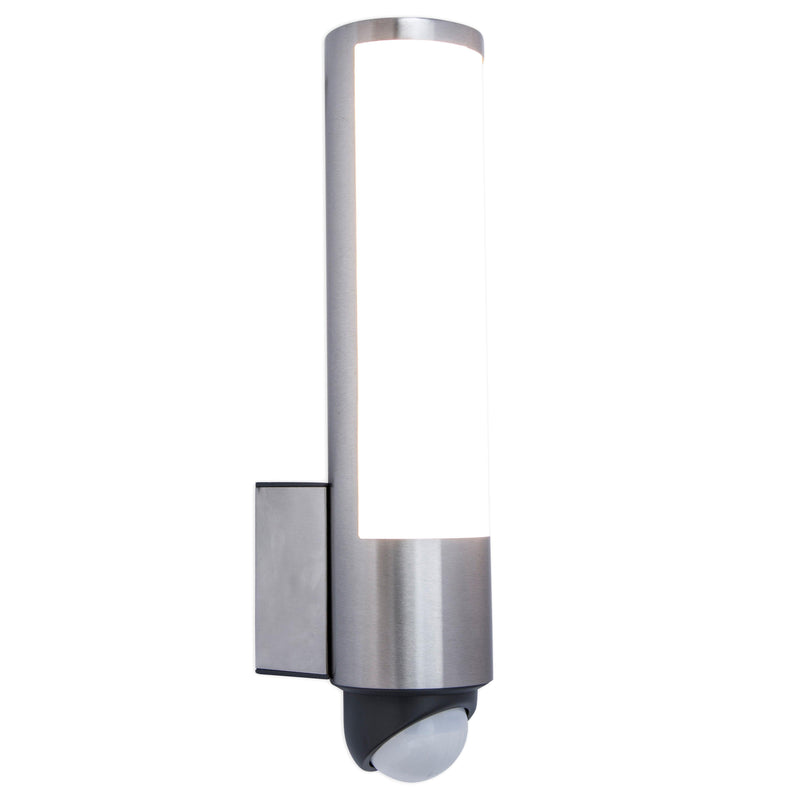 Lutec Leda Outdoor LED Motion Sensor Wall Light In Stainless Steel 5267103001