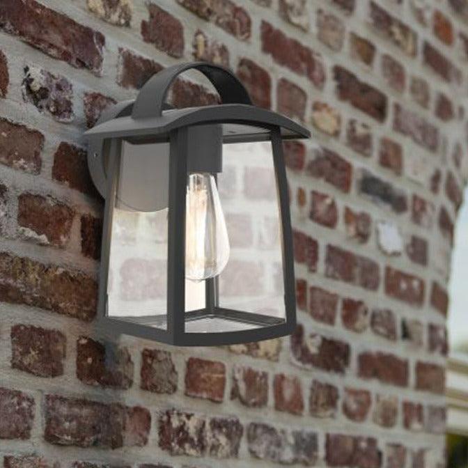Lutec Kelsey Black Outdoor Lantern Wall Light In Black 5273603012
